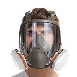 Masker <span class=keywords><strong>Gas</strong></span> kimia pelindung wajah penuh satu Kit desain populer silikon keselamatan - Product Image 1