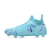 Chaussures de football personnalisées 2025 - Design à cheville haute et crampons pour terrain ferme |   Chaussures d'entraînement pour hommes/jeunes/unisexe pour intérieur/extérieur