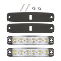 Luces Laterales de 6 LED de 12V/24V, Impermeables, Luces de Posición, Indicadores de Señalización para Camiones, Remolques, Autobuses, Barcos, Rojo/Blanco/Azul
