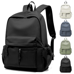 <strong>Black</strong> Unisex Fashion Waterproof Polyester Lightweight School Travel Laptop <strong>Backpack</strong> for Teens &amp; Adults-Daily Use Casual Bookbag - Product Image 1