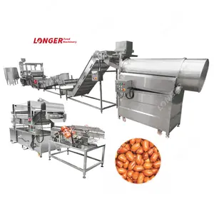 Peanut Fryer Machine Commercial Peanut Deep Fryer Machine Production Line Nuts Deep Frying Equipment