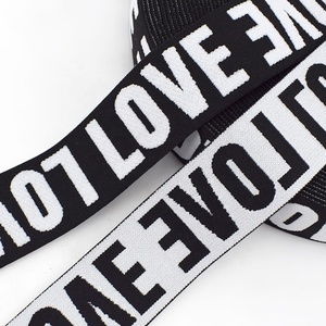 Meetee — bande <span class=keywords><strong>élastique</strong></span> Jacquard en Nylon Imitation EB019, sangles Double face en velours, Type lettres d'amour, bricolage, couture - Product Image 4