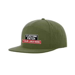 Casquettes de baseball ajustées 2025 personnalisées 100 % polyester à 7 panneaux avec logo brodé, casquette de sport imperméable, mode masculine élégante, vente en gros - Product Image 1