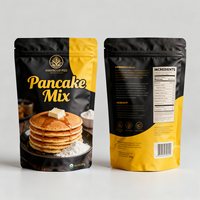 Sachet Doypack Personnalisé Imprimé Numérique Anti-humidité pour Poudre Protéinée et Mélange à Crêpes, Faible MOQ, Qualité Alimentaire, Finition Mate, Fermeture Zip Refermable