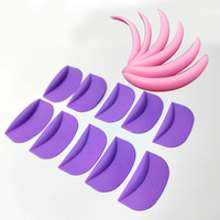Lot de 16 coussinets rayés pour permanente de cils, texture effet poupée, produit breveté pour lifting des cils à la kératine