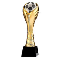 Diskon besar trofi resin Permainan Dunia Bola Basket Sepak Bola golf cangkir emas perak perunggu penghargaan olahraga kristal resin