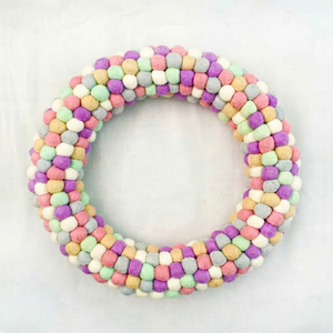 Guirnalda de Bolas de Fieltro de Lana Pastel, Hecha a Mano, Ecológica, con Pompones, Decoración para Puerta Infantil, Personalizada, Venta al Por Mayor - Product Image 1