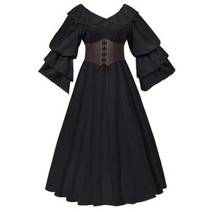 Nuevo Vestido <span class=keywords><strong>de</strong></span> <span class=keywords><strong>Halloween</strong></span> para <span class=keywords><strong>Mujer</strong></span>, Estilo Medieval, Renacentista, <span class=keywords><strong>de</strong></span> Hada, Élfico, Victoriano, con Cuello en V, <span class=keywords><strong>Disfraz</strong></span> WDEC-052 - Product Image 5