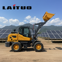 Chargeuse sur pneus compacte Laituo de 0,8 tonne avec godet de 0,4 m, moteur diesel, rayon de braquage court et système entièrement hydraulique