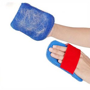 Gant anti-poils pour animaux de compagnie, brosse unidirectionnelle en polyester bleu royal pour propriétaires de chats et chiens, outil de nettoyage anti-peluches - Product Image 2
