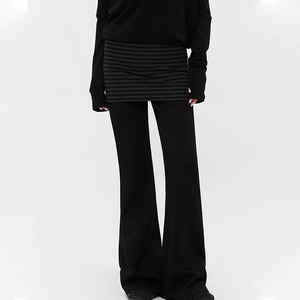 <span class=keywords><strong>Pantaloni</strong></span> Casual stile retrò da donna con cintura Patchwork <span class=keywords><strong>pantaloni</strong></span> aderenti <span class=keywords><strong>a</strong></span> <span class=keywords><strong>zampa</strong></span> d'elefante - Product Image 4