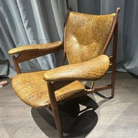 Fauteuil d'appoint en bois italien, style rétro vintage, en cuir, fauteuil lounge individuel, design du milieu du siècle, pour balcon et salon
