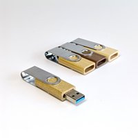 Nouvelle clé USB 2.0/3.0 en bois d'érable avec clip métallique pivotant, accessoire de transport quotidien, personnalisation du logo OEM, finition naturelle, 128 Go