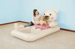 Lit gonflable Bestway 67712 Dreamchaser pour enfants, <span class=keywords><strong>matelas</strong></span> pneumatique confortable en forme d'ours en peluche avec dossier pour meubles d'enfants - Product Image 3