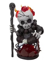 Figura de Esqueleto Mago Coleccionable, Decoración de Vinilo Resistente y Detallada, Venta Directa de Fábrica