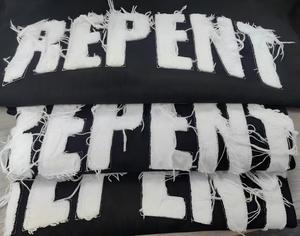 T-shirt Pesante Vintage da Uomo Personalizzata 100% Cotone Taglio Boxy Cropped con Ricamo Applicato Toppa Effetto Usurato Lavaggio Acido e Sbiadito dal Sole - Product Image 3