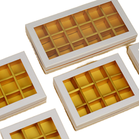 Caja de Cartón Rígido Rectangular de Lujo Creativa para Regalos, Dulces, Bombones, con Estampado y Embalaje Transparente Reciclado