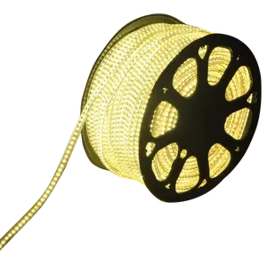 Bande LED jaune haute tension, 50 m de longueur, 8 mm de largeur ; idéale pour l'éclairage décoratif et l'isolation. - Product Image 2