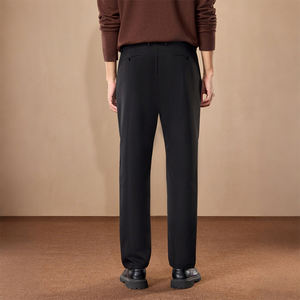 पुरुषों के 2026 शरद ऋतु नए संग्रह स्मार्ट व्यवसाय क्लासिक टेपटेड आकस्मिक पतलून काले स्लिम फिट फिट - Product Image 4