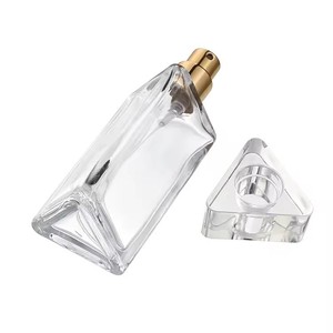 Nhanh chóng vận chuyển 30ml 50ml thủy tinh trong suốt chai nước hoa hình tam giác với 15 mm uốn cổ bơm phun rỗng sẵn sàng để sử dụng - Product Image 5