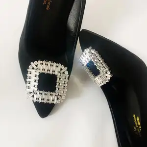 Diamante crystal shoe clips on decoration buckle ornament accessories charm women wedding shoe jewelry