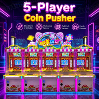 Machine d'arcade à monnayeur à haute rétention, jeu de jackpot 5 joueurs, double écran vidéo, machines de jeu à monnayeur