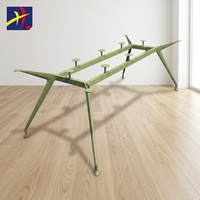 Base de table électrique moderne verte et noire, réglable en hauteur, chromée, 4 pieds, pour bureau, salle à manger, salon, hôtel
