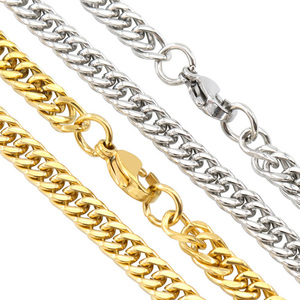 18 Ayar Altın Kaplama Paslanmaz Çelik Geleneksel Klasik Küba Zinciri Kolye 6MM 24 İnç Trend Halat Zinciri Düğünler İçin Kadın Erkek - Product Image 1