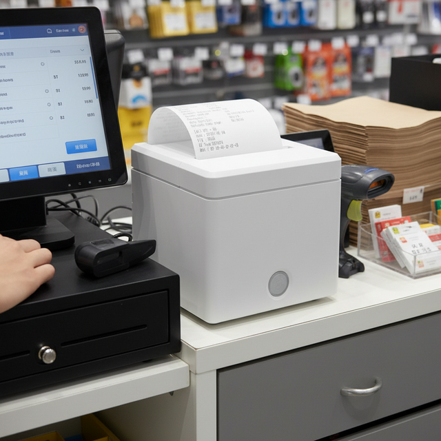 3Inch Desktop Thermal POS Receipt Printer with Wireless Bluetooth 80mm Bill Printing Machine with Auto Cutter