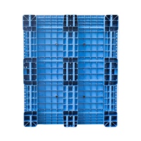 Palette en plastique durable et hygiénique de taille européenne standard, surface plate 1200 * 1000 mm, pour entrepôt
