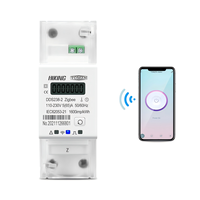 Passerelle Zigbee Tuya Monophasé 65A Rail DIN WIFI Compteur d'énergie intelligent Minuterie Moniteur Compteur kWh Wattmètre 110V 220V 50/60Hz