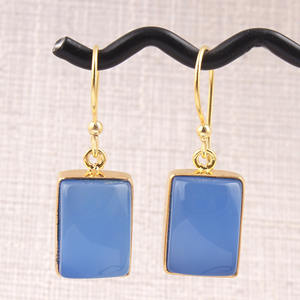 Pendiente de declaración de piedras preciosas negras forma de rectángulo pendiente colgante de ónix negro latón macizo 18K chapado en oro colgante de joyería hecha a mano - Product Image 3