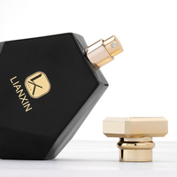 Botol Parfum Kaca Desain Asli Piramida Poligon Segitiga Logo Kustom Grosir Produk Baru 100 ml