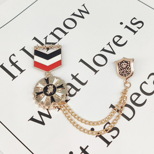 Factory Wholesale Brooch Badge Women <strong>Suit</strong> Tassel <strong>Chain</strong> Men's Brooch Crystal Beaded Lapel Pin Brooches