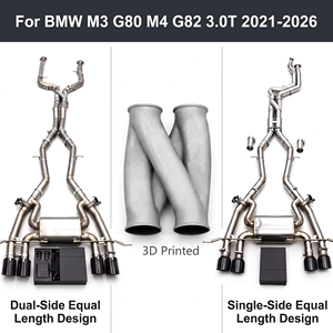 สำหรับ BMW M3 G80 M4 G82 3.0T ปี 2021-2026 ระบบไอเสียสแตนเลสแบบสองด้านความยาวเท่ากัน พร้อมท่อกลางพิมพ์ 3 มิติ - Product Image 1