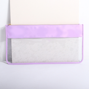 American Mahjong Game Sets PVC Flache tragbare Reiß verschluss tasche MAHJ Club Flieder fliesen Große klare PVC wasserdichte Mahjong Aufbewahrung tasche - Product Image 3