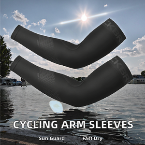Manchon de bras anti-UV UPF50+ en soie glacée rafraîchissante, protection UV pour sports de plein air, antidérapant, course à pied, cyclisme, sans couture - Product Image 2