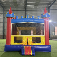 Château gonflable commercial 13x13 15x15 avec panneau d'art publicitaire Moonwalk