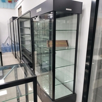 Moderne, Robuste LED-Beleuchtete Glasvitrine für Einzelhandelsgeschäfte, Rauchershops, Einkaufszentren - Anpassbare Abmessungen, Umweltfreundlich