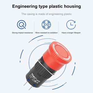 Botón <span class=keywords><strong>de</strong></span> parada <span class=keywords><strong>de</strong></span> <span class=keywords><strong>emergencia</strong></span> tipo Seta, interruptor <span class=keywords><strong>de</strong></span> parada <span class=keywords><strong>de</strong></span> <span class=keywords><strong>emergencia</strong></span>, <span class=keywords><strong>de</strong></span> 16mm LA16-11ZS, una apertura y un cierre - Product Image 5