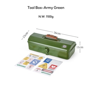 Xách tay sắt kim loại công cụ lưu trữ hộp cầm Tay Cắm Trại vali cho ngoài trời công cụ thuận tiện lưu trữ túi - Product Image 2