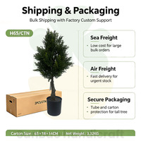 Cyprès Artificiel H65cm, Plante Verte Artificielle en Pot pour Décoration Maison, Bureau, Table, Balcon, Cour, Porche, Jardin, Entrée