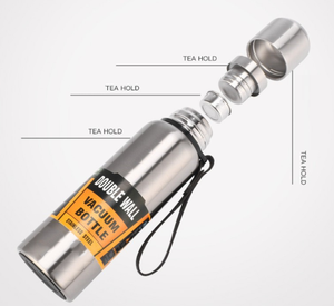Termo de acero inoxidable para botella de agua deportiva, frascos de vacío con temperatura LED, 1L - Product Image 4