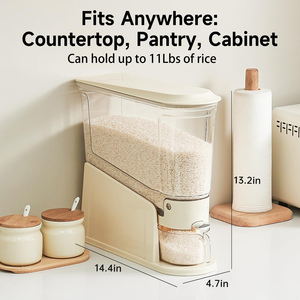 Dispensador De Graos Stylish 5Kg Aesthetic Cereal Dispensers Storage <b>Container</b> <b>Box</b> for Rice Dispenser - Product Image 2