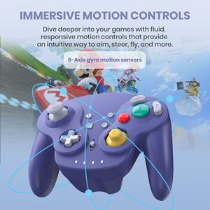 Controlador inalámbrico Gamecube para Switch Gamepad inalámbrico para Nintendo Switch/<span class=keywords><strong>PC</strong></span>/Steam 6-Axis Gyro Motion 4-Level Vibration - Product Image 6