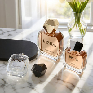 ขวดน้ำหอมเปล่าใสทรงสี่เหลี่ยมแบนดีไซน์แบบเรียบขวดน้ำหอมแก้วขนาด30มล. 50มล. 100มล. ดีไซน์แบบจีนพร้อมกล่องของขวัญ - Product Image 2