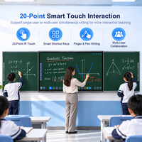 Tableau interactif intelligent 86 pouces à double système Android Windows 4K pour conférence avec fonction tableau noir