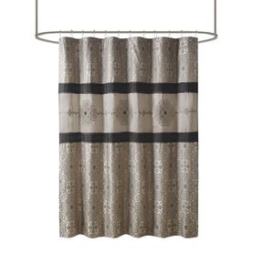 DB Luxury Embroidered <b>Shower</b> <b>Curtain</b> Water Proof Peva Polyester PVC Digital Printed Bathroom Accessory with Luxury Design <b>Hooks</b> - Product Image 4
