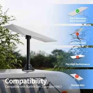 Starlink Gen 3 Dakdrager Beugel V3 <span class=keywords><strong>Pole</strong></span> Mount Grey Pipe Adapter Met Draaipaal Gemaakt Van Duurzaam Kunststof En Metaal - Product Image 5