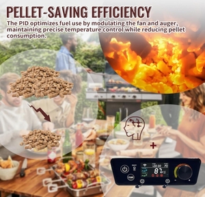 OEM Wifi kỹ thuật số thịt Nhiệt kế BBQ nướng <span class=keywords><strong>PID</strong></span> điều khiển với đầy màu sắc LCD - Grill kiểm soát nhiệt độ - Product Image 3